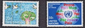 United Nations (1986) - Scott # 475 - 476,    MNH