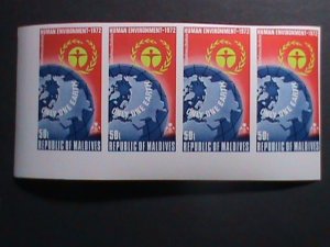 ​MALDIVES -1972-SC# 415 UN CONFERENCE FOR HUMAN ENVIRONMENTS MNH IMPERF- BLOCK