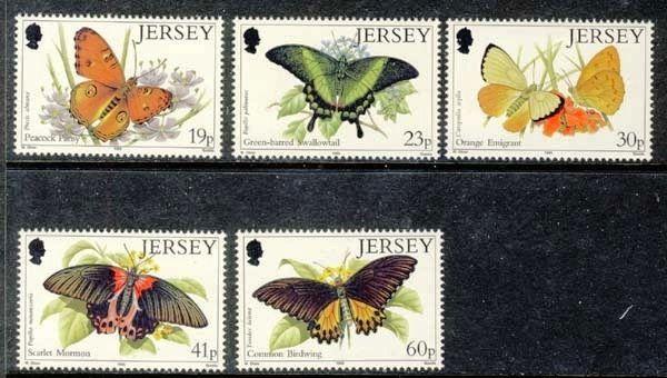 Jersey 727-731, 731a sheet. SINGAPORE-1995 Insects Butterflies. x26168