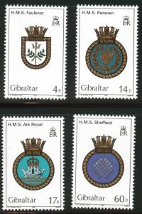 Gibraltar Scott 449-52 MNH**  1983 Navy Crest set