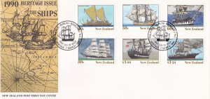 New Zealand # 980-985, New Zealand Heritage - The Ships, First Day Cover