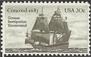 U.S.#2040 U.S.-Germany 20c Single, MNH.