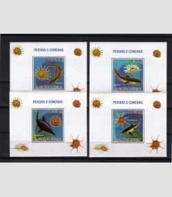 Sao Tome & Principe 2009 PREHISTORIC FISH 4 x Deluxe s/s Mint (NH)