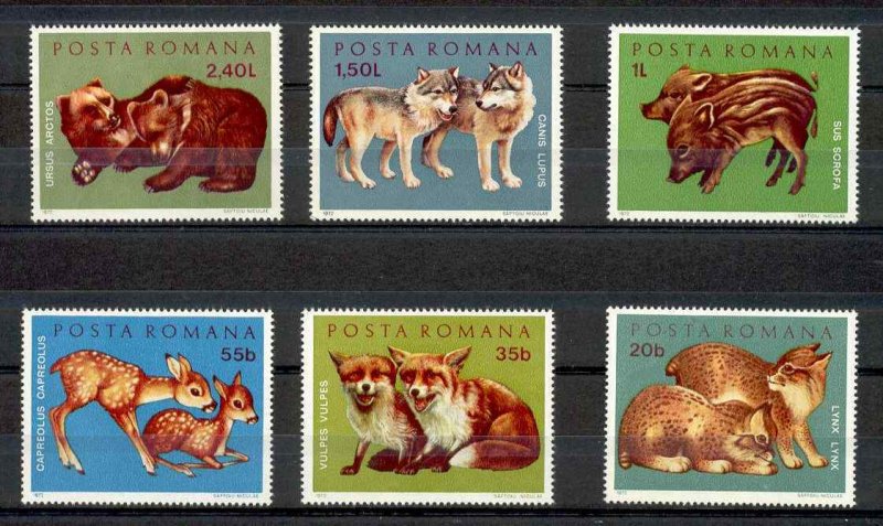 Romania - 1972 - Mi. 3005-10 (Animals) - MNH - AE048