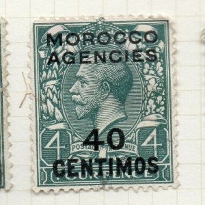 Morocco Agencies French Zone 1919-24 Issue Used 40c. Optd Surcharged NW-180640