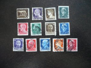 Stamps - Italy - Scott# 213-225 - Used Part Set of 13 Stamps