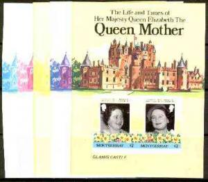 Montserrat 1985 Life & Times of HM Queen Mother (Glam...