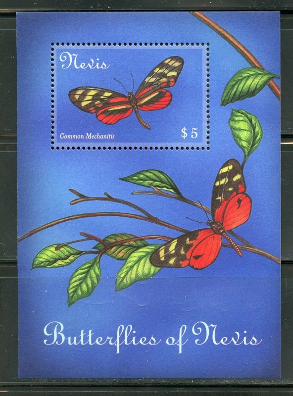 NEVIS BUTTERFLIES OF THE CARIBBEAN SOUVENIR SHEET MINT NH  