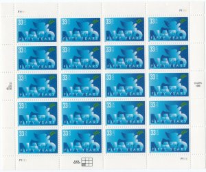 Scott #3354 NATO 50th Full Sheet of 20 Stamps - MNH