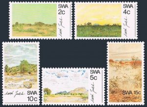 South West Africa 338-342, MNH. Mi 368-372. Landscapes by Adolph Jentsch, 1973.