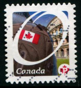 2423 Canada P Flag on Backpack, used