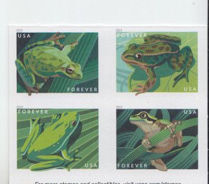 2019 USA Frogs B4 SA  (Scott 5398a) MNH