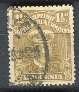 RHODESIA; 1913-22 early GV Admiral issue used Shade of 1.5d. value