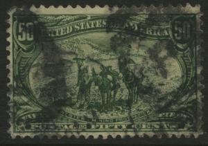 #291 VF USED WITH REGISTRY CANCEL CV $210 BL2858