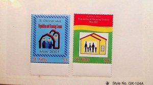 St. Kitts Sc 494-5 NH ISSUE OF 2001 - CENSUS - (DF25)