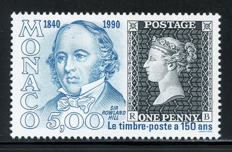 Monaco 1705 MNH,  Penny Black 150th. Anniv. Issue from 1990.