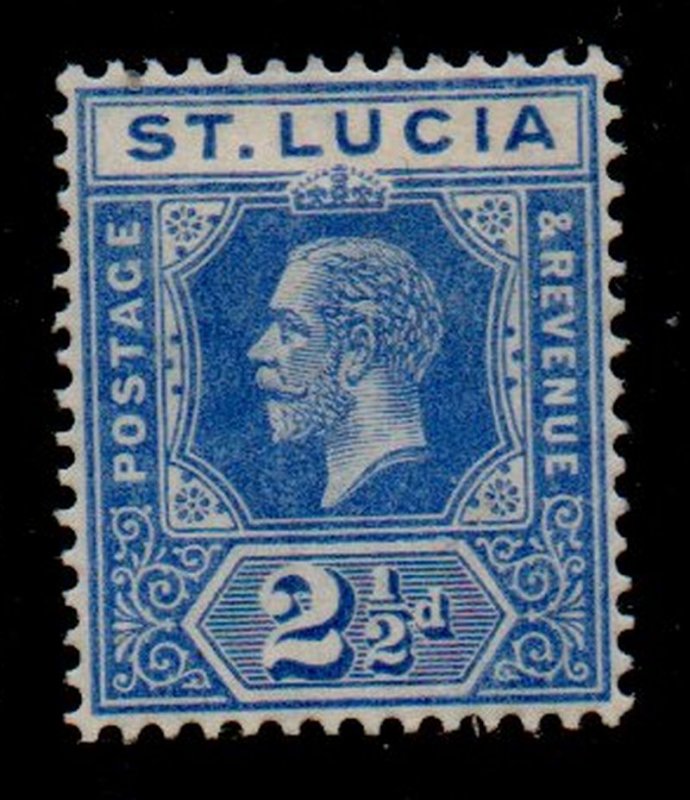 St Lucia Sc 67 1912 2 1/2d ultra George V stamp mint mint