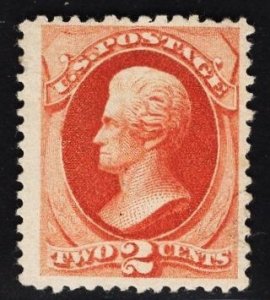 US Stamp #183 2c Vermillion Jackson MINT Hinged SCV $100