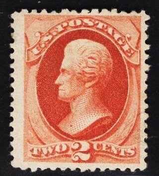 US Stamp #183 2c Vermillion Jackson MINT Hinged SCV $100