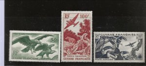 Fr. Guiana C18-20 NH Set of 1947 Air Mail - BIRDS