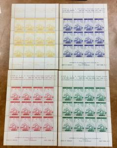 4 mint sheets 9th ASDA National Postage Stamp Show NY - 1957 LABELS Fullsheets
