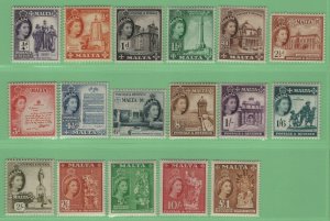 $Malta Sc#246-262 M/LH/VF complete set, Cv. $127.25