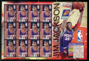 UNION ISLAND JIM JACKSON  BASKETBALL  SHEET  OF TWELVE  MINT NH