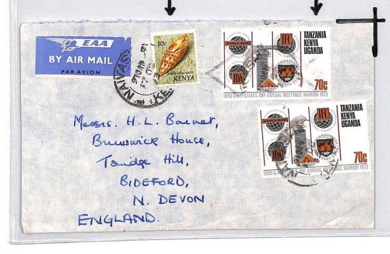 CE168 Kenya *NAIVASHA* 1973 KUT Stamp Air Mail Cover