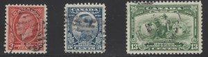 Canada Scott #192-194 Used Fine King Geoge Lot of Stamp