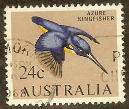 Australia 409 24c Azure Kingfisher Bird 1966-1971 used