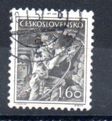 CZECHOSLOVAKIA - 1954 - MINING - MINOR - Used - 1.60 Kcs -