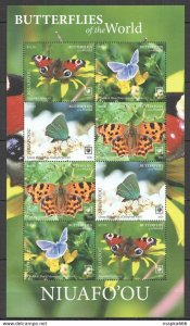 2020 Niuafo'Ou Butterflies !!! Sale Flora & Fauna Sh ** Nw728