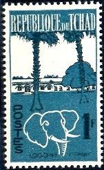 Elephant & Logone, Chad stamp SC#71 mint