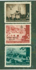 CROATIA 49-51 MH CV $3.00 BIN $1.50