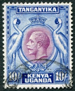 Kenya Uganda & Tanganyika 1935 10s purple & blue SG122 used