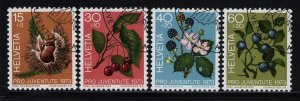 Switzerland B418-B425 used stamps superb cancels nuts berries Pro Juventute (1)