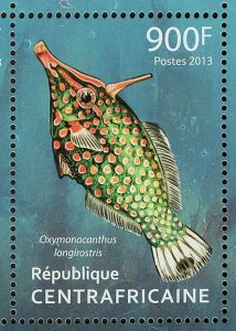 Tropical Fishes Stamp Halichoeres Trimaculatus Stethojulis Casturi S/S MNH #4196 