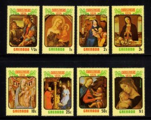 Grenada 1974 Sc 574 - 581 F-VF MNH Set - Christmas
