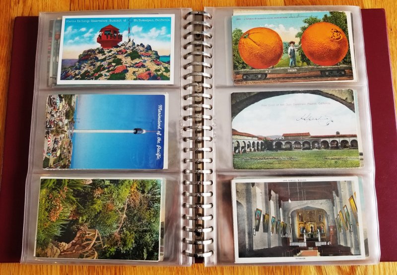 180 Vintage Post Cards in Post Card Binder(HP09)