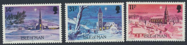 Isle of Man - SG 303-305  SC# 294-296  MUH Manx Churches