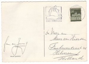 Postcard / Postmark Germany 1970 Whale - Dolphin - Zoo Duisburg