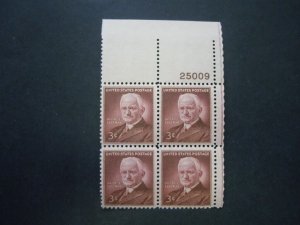 #1062 3c George Eastman Plate Block #25009 UR MNH OG F/VF includes New Mount