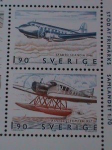 SWEDEN-1984-SC#1516-  SWEDISH AVIATION HISTORY-MNH S/S VERY FINE LAST ONE