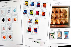 COLOR PRINTED FRANCE 2019-2020 STAMP ALBUM PAGES (63 illustrated pages)