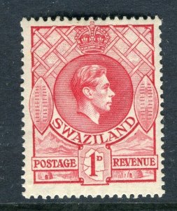 SWAZILAND; 1938 early GVI issue fine Mint hinged Shade of 1d. value