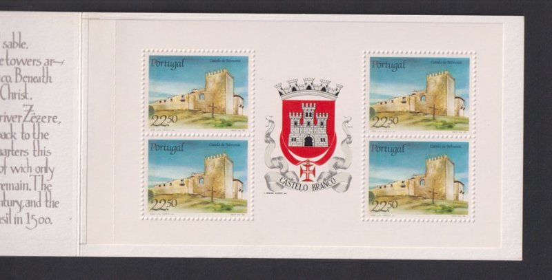 Portugal   #1668a  MNH  1986  complete booklet castles 22.50e  Belmonte