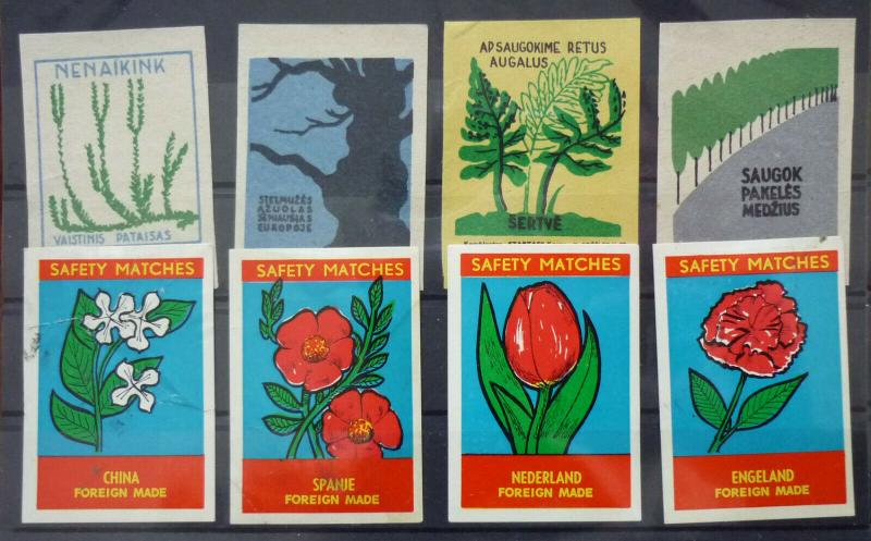 Match Box Labels! flora flower flowers nature china netherlands spain gb uk GJ25