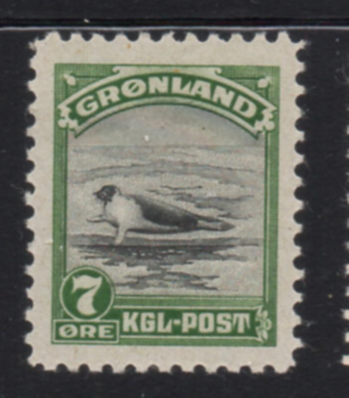 Greenland Sc 12 1945 7 ore seal stamp mint