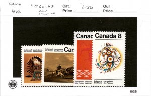 Canada, Postage Stamp, #566-569 Mint NH, 1972 Indian (AD)