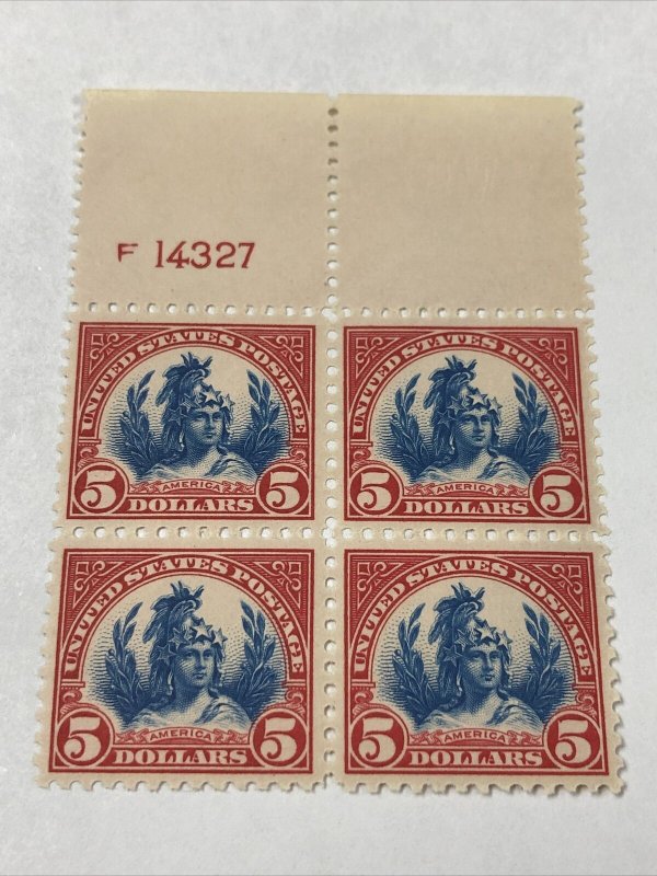 US 573 America $5 Plate Block Of 4 Mint Never Hinged 